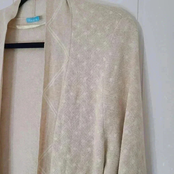 J. McLaughlin Rosalind Cardigan Tan Long Open Size Large - Picture 2 of 9